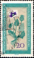 Rda Poste Obl Yv: 474 Mi:760 Mohn Papaver Somniferum (Obl.mécanique) - Used Stamps