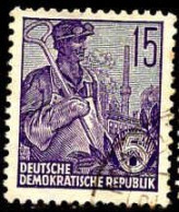 Rda Poste Obl Yv: 190A Mi:454 Metallurgiste Devant Cheminée (Beau Cachet Rond) - Gebraucht