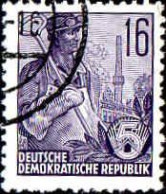 Rda Poste Obl Yv: 154 Mi:412 Metallurgiste Devant Cheminée (Beau Cachet Rond) - Used Stamps