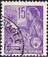 Rda Poste Obl Yv: 153A Mi:411 Secrétaire & Machine à écrire (TB Cachet Rond) - Usati