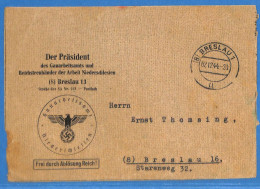 Allemagne Reich 1944 - Lettre De Breslau - G33199 - Briefe U. Dokumente
