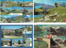 CPA CARTE POSTALE SUISSE 4 X POSTALAUTO AUTO PÖSTALE CAR POSTAL - Verzamelingen & Kavels