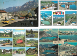 CPA CARTE POSTALE SUISSE 4 X POSTALAUTO AUTO PÖSTALE CAR POSTAL - Verzamelingen & Kavels