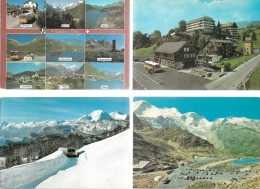 CPA CARTE POSTALE SUISSE 4 X POSTALAUTO AUTO PÖSTALE CAR POSTAL - Collections & Lots