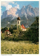 72848143 Grainau Kirche Mit Waxenstein Wettersteingebirge Grainau - Autres & Non Classés