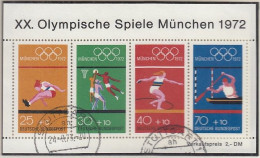 BRD  Block 8, Gestempelt, Olympische Spiele München, 1972 - 1959-1980