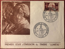 France, FDC N°1033 - LUMIERE - Grand Format (manque Rabat) - Cote 270€ - (C1045) - 1950-1959