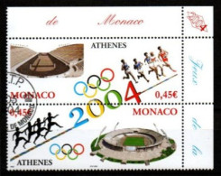 MONACO   -   2004 .   Y&T N° 2439 / 2440 Oblitérés.    JO D' Athènes. Stades - Used Stamps