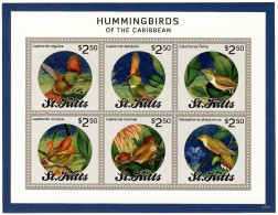 St.Kitts And Nevis - 2014 BIRDS OISEAUX VOGELS HUMMINGBIRD KOLIBRI S/S  MNH** - St.Kitts En Nevis ( 1983-...)