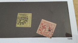 REF A3664 ALLEMAGNE ANCIEN ETATS OBLITERE N°10/13 VALEUR 93 EUROS - Oblitérés