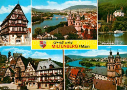 72847758 Miltenberg Main Hotel Riesen Fachwerkhaus Marktplatz Panorama Blick Von - Sonstige & Ohne Zuordnung