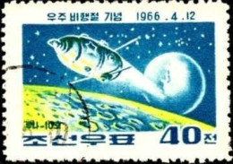 Corée Nord Poste Obl Yv: 710 Mi:710A Vaisseau Spatial (Beau Cachet Rond) - Corea Del Nord