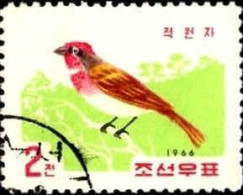 Corée Nord Poste Obl Yv: 722 Mi:735A Carpodacus Erythrina Ssp. Grebnitzkii (Beau Cachet Rond) - Korea (Nord-)
