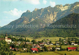 72847748 Bayerisch Gmain Ortsansicht Kurort Mit Kirche Blick Zur Hexe Lattengebi - Sonstige & Ohne Zuordnung