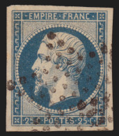 N°15, Napoléon 25c Bleu, Oblitéré étoile De Paris, Signé CALVES - TB - 1853-1860 Napoleon III