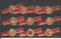 Reeks  2283  Vogels   1-10    ,10 Stuks Compleet   , Sigarenbanden Vitolas , Etiquette - Sigarenbandjes