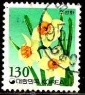 Corée Sud Poste Obl Yv:1653 Mi:1804A Narcisses (TB Cachet Rond) (Thème) - Korea (Süd-)