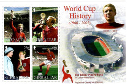 Gibraltar - 2002 World Cup History.football.soccer.The Bobby Moore Fund.S/S  MNH** - Gibraltar