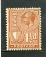 MALTA - 1926  1 1/2d  KGV  MINT - Malta