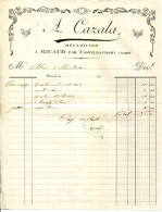 FACTURE.11.AUDE.RICAUD.A.CAZALA MECANICIEN. - Old Professions