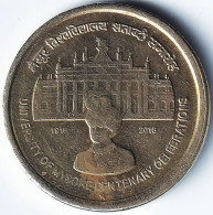 INDIA COIN LOT 134, 5 RUPEES 2016, MYSORE UNIVERSITY, HYDERABAD MINT, AUNC - India