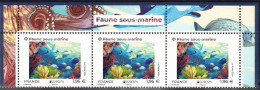 FRANCE 2024 - Europa - Faune Sous-marine - Bande De 3 Haut De Feuille Avec Texte   Neuf ** - Unused Stamps