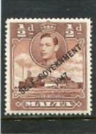 MALTA - 1948  1/2d  BROWN SELF GOVERNMENT  MINT - Malte