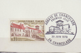 FRANCE : N° 1645 Oàblitéré Sur Fragment TàD 1er Jour : 20.6.1970 à Chancelade -24-  (Abbaye De Chancelade) - PRIX FIXE - - Gebraucht