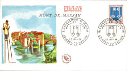 FDC 1966 BLASON DE MONT DE MARSAN - 1960-1969