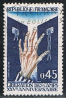 FRANCE : N° 1648 Oblitéré (25ème Anniversaire De La Libération Des Camps De Concentration) - PRIX FIXE - - Used Stamps