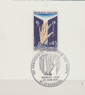 FRANCE : N° 1648 Oblitéré Sur Fragment TàD 1er Jour (25ème Anniversaire De La Libération Des Camps De Concentration) - - Used Stamps