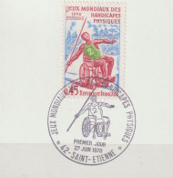 FRANCE : N° 1649 Oblitéré Sur Fragment TàD 1er Jour : 27.6.1970 Saint-Etienne (Jeux Mondiaux Des Handicapés Physiques) - - Unused Stamps
