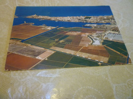 B866  Trapani Panorama Dall'aereo Viagiata Pieghina Angolo - Trapani