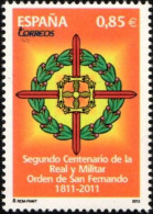 España 2012 Edifil 4707 Sello ** Centenario De La Real Y Militar Orden De San Fernando Michel 4680 Yvert 4385 Spain - Unused Stamps