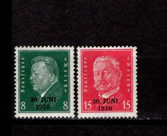 Deutsches Reich 444 - 445 Abzug Der Besatzungstruppen  MNH Neuf ** - Unused Stamps