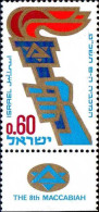 Israel Poste N** Yv: 378 Mi:440 8.Maccabiah (Tabs) - Unused Stamps (with Tabs)