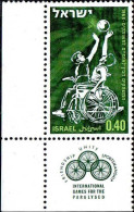 Israel Poste N** Yv: 370 Mi:432 International Games For The Paralysed Coin D.feuille (Tabs) - Ungebraucht (mit Tabs)