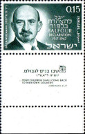 Israel Poste N** Yv: 346 Mi:401 Chaim Weizmann Homme D'Etat (Tabs) - Neufs (avec Tabs)