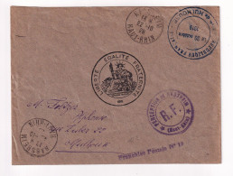 Lettre 1928 Haut Rhin Mulhouse Alsace Perception De Habsheim Franchise Postale N° 19 - Cartas & Documentos