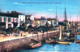 85 - Vendée - SAINT GILLES Sur VIE - Le Quai Un Jour De Marché - Andere & Zonder Classificatie