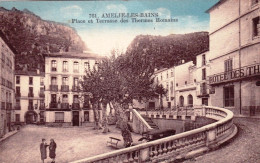 66 - Pyrenees Orientales -  AMELIE Les BAINS - Place Et Terrasse Des Thermes Romains - Sonstige & Ohne Zuordnung