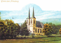 72846192 Bad Flinsberg Swieradow Zdroj Kirche Kuenstlerkarte Bad Flinsberg - Polen