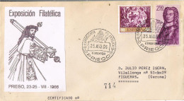 55082. Carta Certificada PRIEGO (Cordoba) 1966. Eposicion Filatelica - Storia Postale