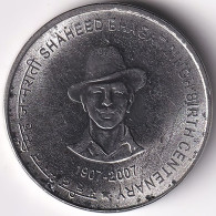 INDIA COIN LOT 142, 5 RUPEES 2007, BHAGAT SINGH, HYDERABAD MINT, UNC - Inde