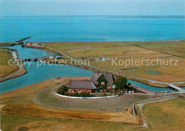 72846080 Hallig Hooge Fliegeraufnahme Kirchwarft Hooge - Autres & Non Classés