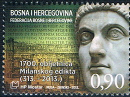 Bosnia Croatia 2013 1700 Years Of Christianity EDICT OF MILAN Religion, MNH - Bosnien-Herzegowina