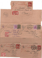 ALGERIE -1934 A 1938 - Lot De 5 "carte-lettre"  Entiers De 40 + 10 Cts Et 50 Cts  Dont 2 Taxées A 30 Cts -voir Scan - Brieven En Documenten