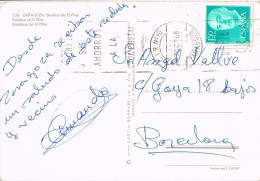 55084. Postal ZARAGOZA 1968. Fechador Rodillo CIR Num 9. Campamento Militar. Vista Pilar Nocturna - Lettres & Documents