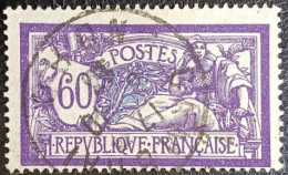 N°144 MERSON 60c Violet Et Bleu. Cachet Du 3 Octobre 1923 à Cambrai - 1900-27 Merson