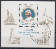 ⁕ Poland / Polska 1987 ⁕ Visit Of Pope John Paul II. Mi.3101 Block 103 ⁕ Used - Usados